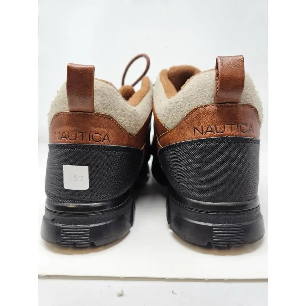 Nautica Lockview Mens‎ Size 10 Leather Winter Snow Duck Boots Lace Up Ankle